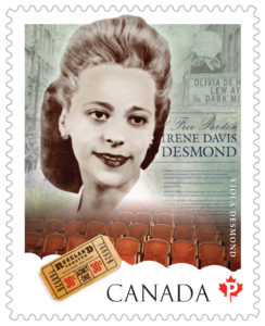 Viola Desmond on a Canadian stamp